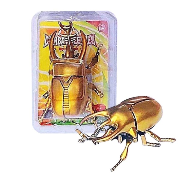 Wind-Up Beetle Creative Prankster Animated Insect GULD gold