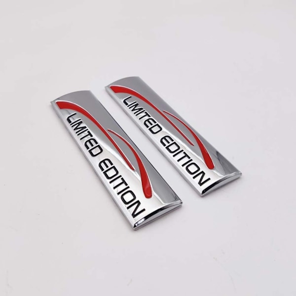 3D Limited Edition Logo Emblem Auto Bakre Trunk Sticker SILVER Silver