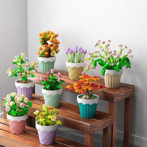 Block Flower Krukväxt Byggkloss B B B