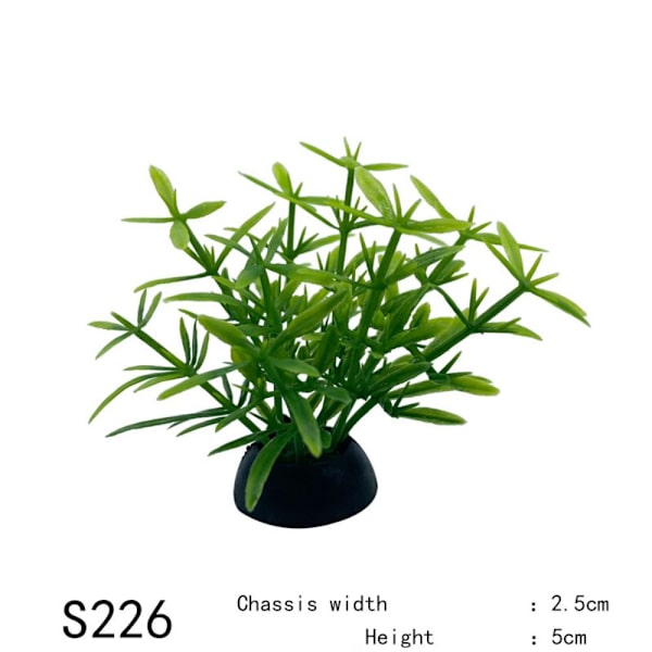 20 stk Aquarium dekorative kunstige blader simuleringsanlegg S226