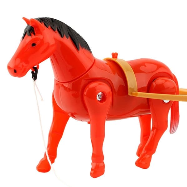 Hest Cirkulerende Legetøj Elektrisk Hest Model A-RED A-RED A-red