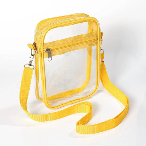 Olkalaukku läpinäkyvä kukkaro KELTAINEN yellow