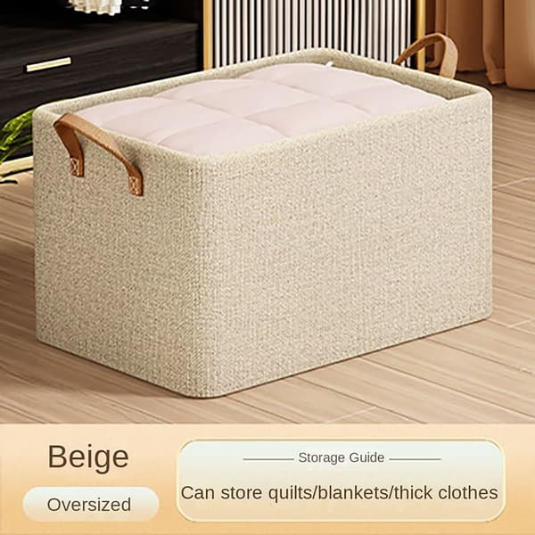 Förvaringslåda för Kläder Täcken BH Beige EXTRA beige extra large-extra large