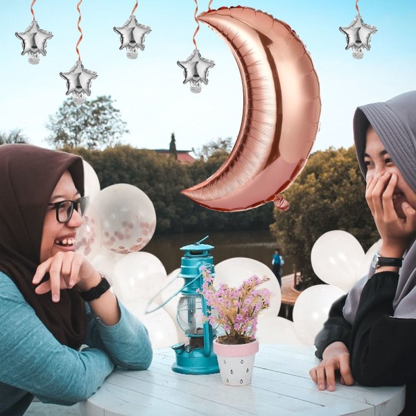 Eid Mubarak Ballong SILVER silver