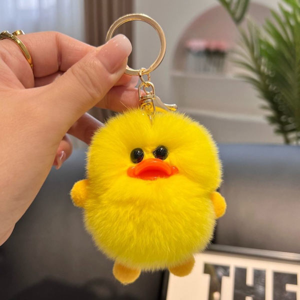 Pehmo Duckling-avaimenperä avainriipus VAALEANAINEN light pink