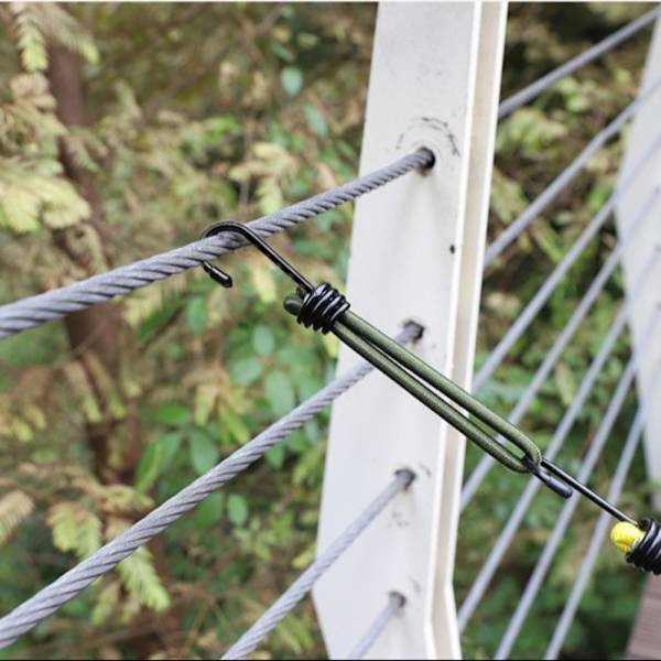 Elastiskt rep med krok fast bindningsbälte 12CM SVART 12CM SVART 12cm Black