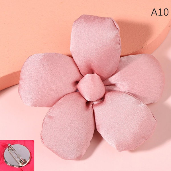 Muoti Kangas Rintaneula Kukka Design Rintaneulat PINK WITH pink with brooch-with brooch