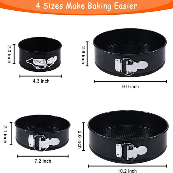 Metal Bage Form Kager Forme 4 TOMME 4 TOMME 4 Inch