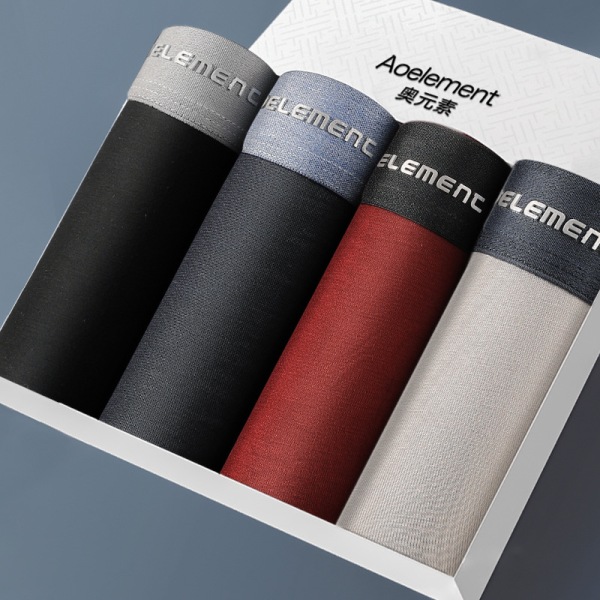 4PCS herrunderkläder Kalsonger Andas boxer 1 xl