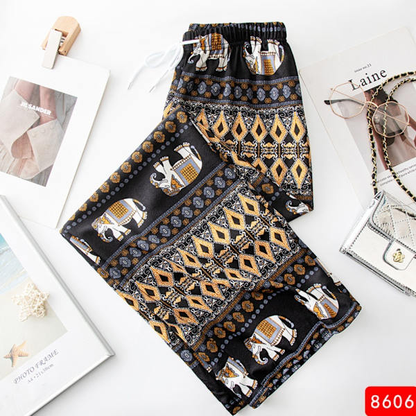 Byxor med vida ben Elephant Print Pant 06 06 06