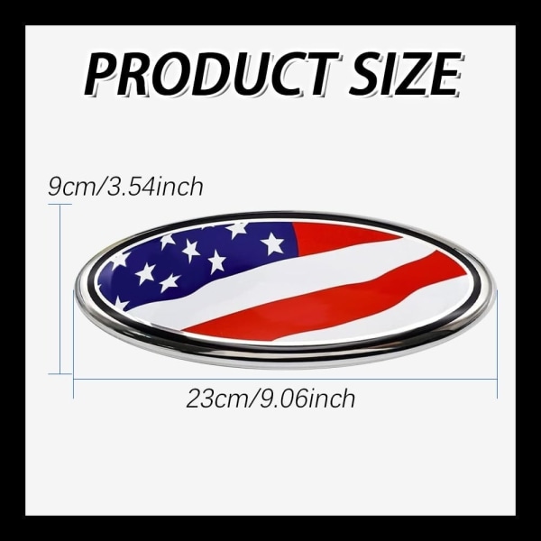 American Flag Overlay Emblem Front Grill Decal Bakluke Emblem