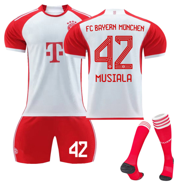 23-24 Bayern München Fotballtrøye for barn nr. 42 Musiala 24