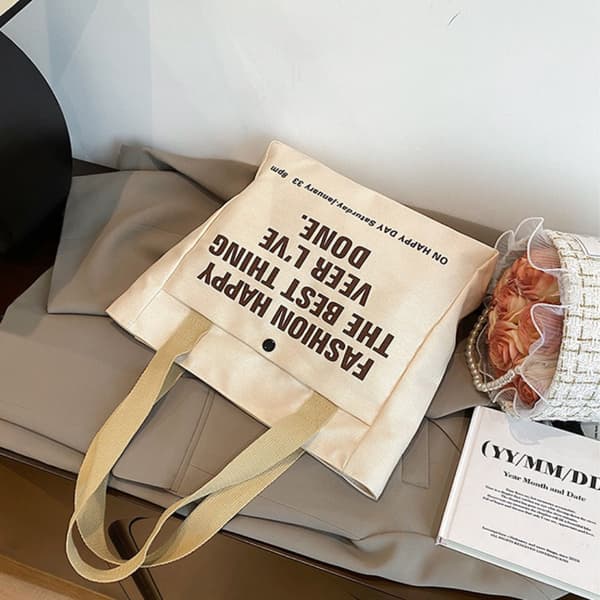 Canvasväska Axelväska VIT White