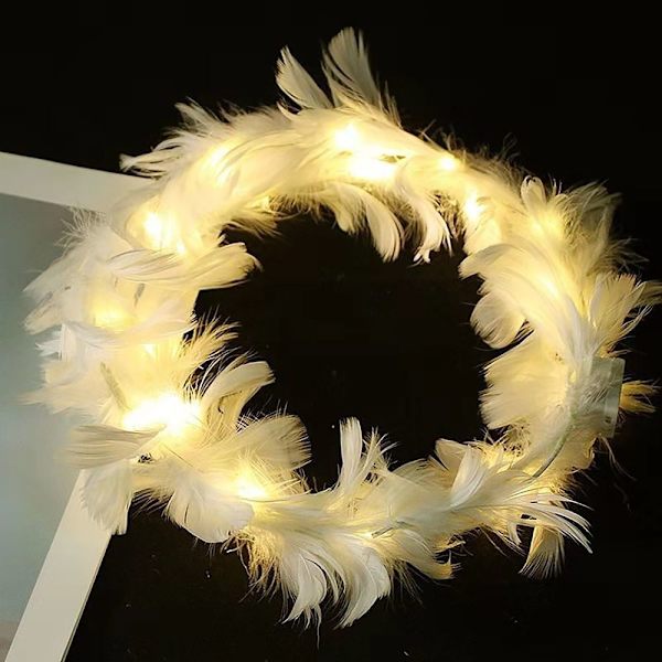 Glödande LED-krans Light Up Pannband B B B