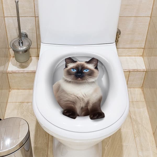 3D Kissa WC-tarrat Elävät Eläintarrat 3 3 3