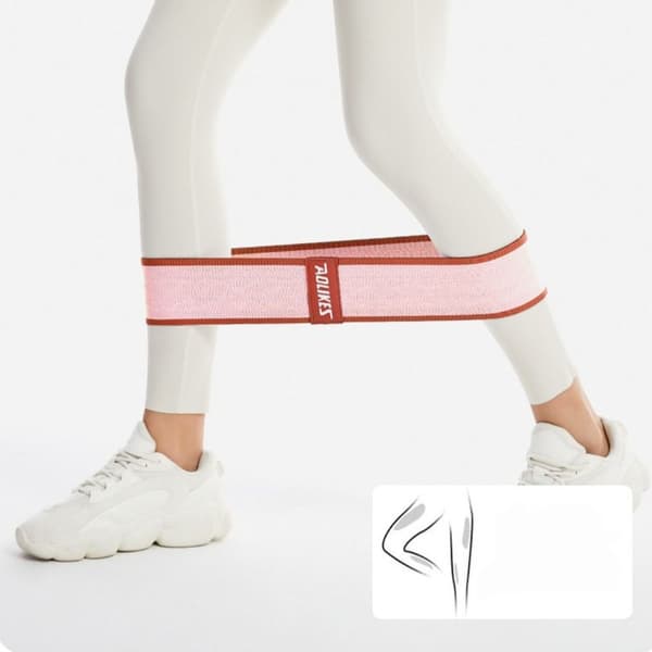 Yogabälte för spänning Gummiband Rosa L Pink L