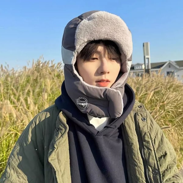 Øreklap Hatte Bomber Cap LYS GRÅ Light grey