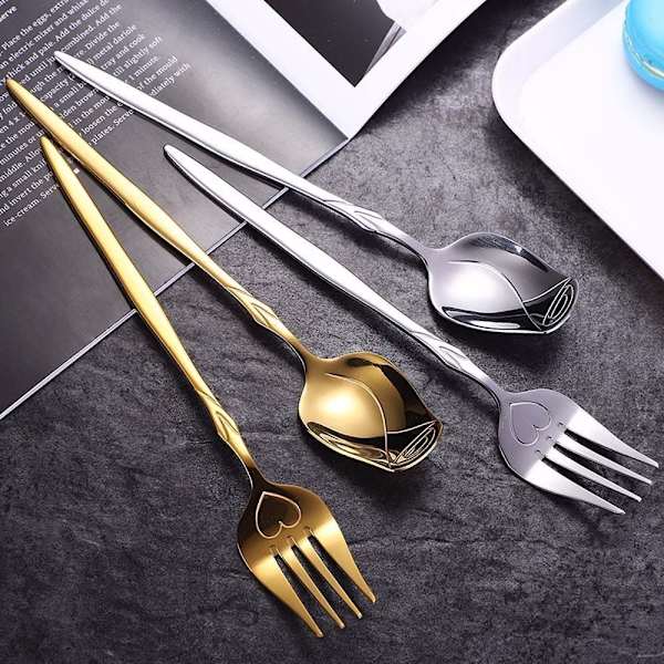 Kaffesked Fruktgaffel SILVERGAFFEL Silver Fork-Fork
