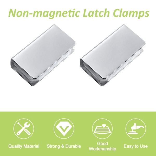 8 st Glasklämma Skåp Spärrklämma Dörr Touch Clamp