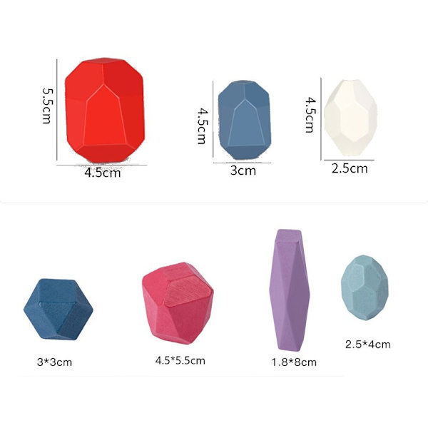Rainbow-puiset kivipinoavat lohkot A-10KPL A-10KPL A-10pcs