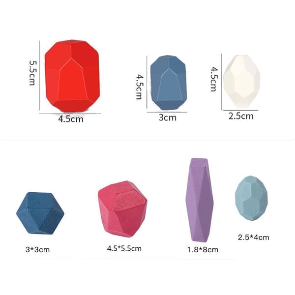 Regnbue træsten stableblokke A-10PCS A-10PCS A-10pcs