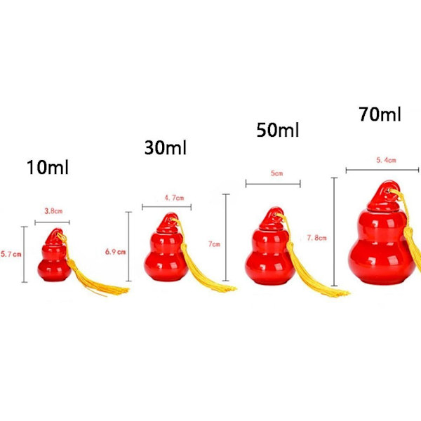 Græskar Medicinflaske Keramisk Krukke RØD 30ML 30ML Red 30ml-30ml