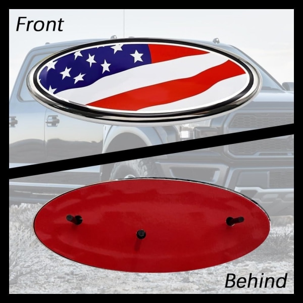 American Flag Overlay Emblem Front Grill Decal Bakluke Emblem