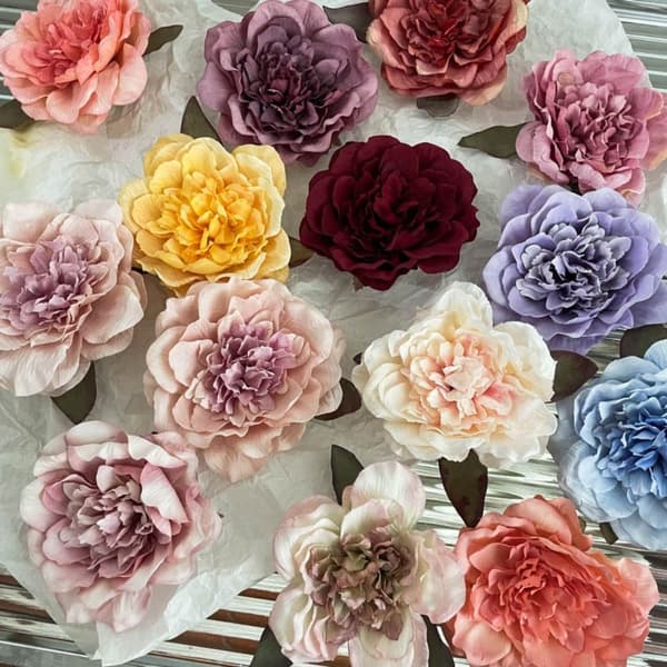 Peonblomst Hårspenne Kunstig Blomst Hårnåler A A A