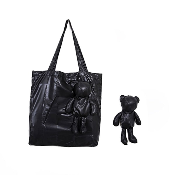 Cartoon Bear Shopping Bag Mulepose SORT black