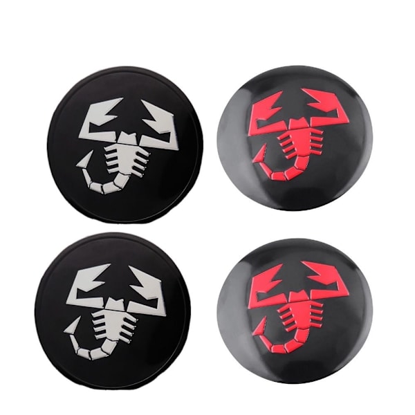 4 stk. Scorpion Car Emblems Wheel Hub Center Car Badge Stickers