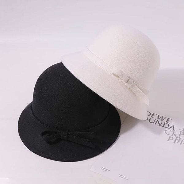 Kvinder Fedoras Bucket Hat SORT black