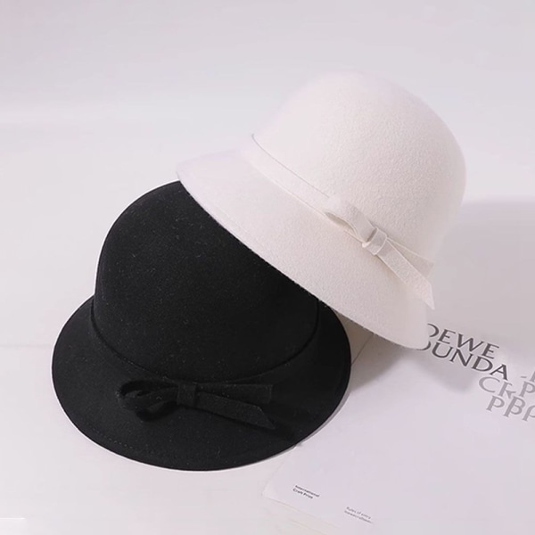 Naisten Fedoras Bucket Hat VALKOINEN white