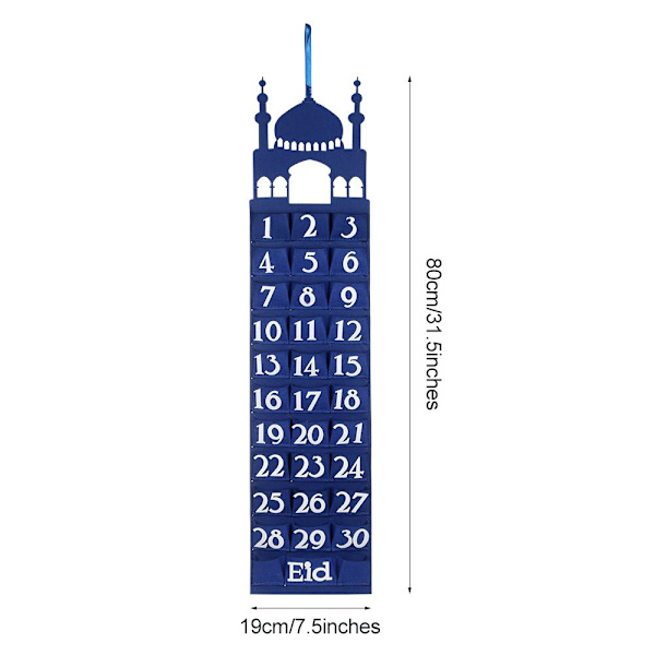 Eid Mubarak Filtkalender BLÅ 2 BLÅ 2