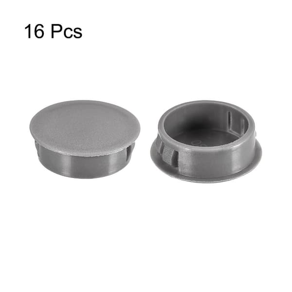 16 st Hålpluggar, Infälld Typ, Rund Snäpp för Panel, SVART black 16pcs