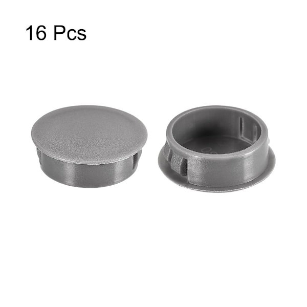 16 stk. hullplugger, plan type, panel, runde, snap, GRÅ, 16 stk. Gray 16pcs