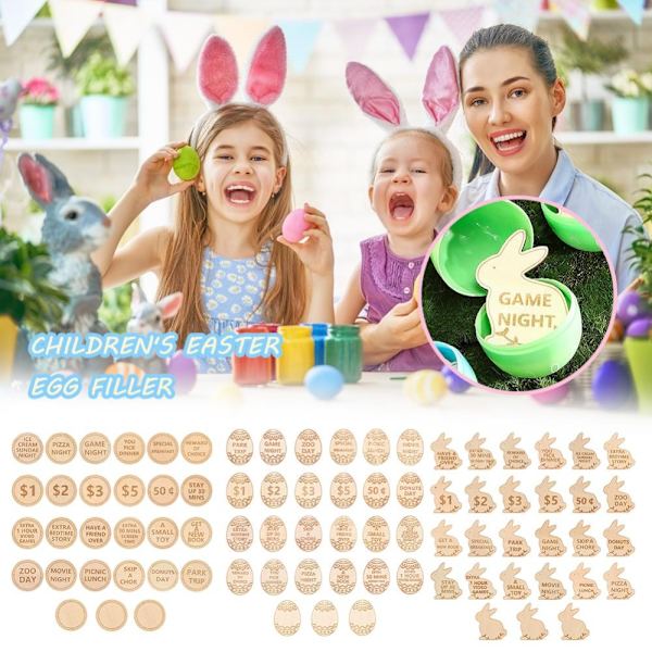 27 stk. Børnepåskeægsfylder træmønter C C C