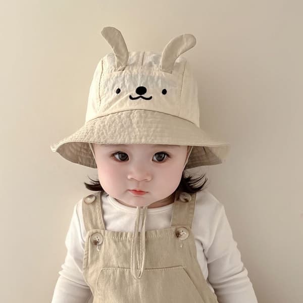 Børne Bucket Hatte Kids Solhat BEIGE beige