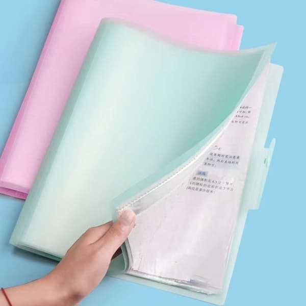 Dokumentmappe til opbevaring BLÅ 20 SIDER blue 20 Pages-20 Pages