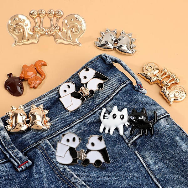 Jeansknapper No-Sying Metalknap SORT SNEGLE SNEGLE black snails-snails