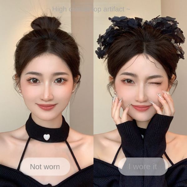 Bow Hair Claw Hair Claw Clip SVART black