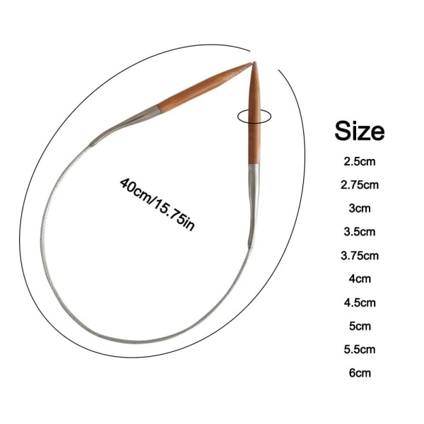 Bambus strikkepinner Heklenåler 3,5MM 3.5mm