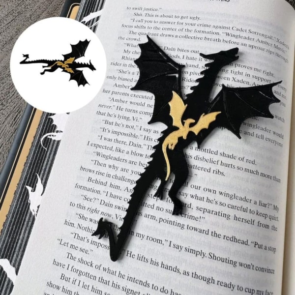 Dragon Bookmark Dobbeltsidig Long Fei Bookmark 3 3 3