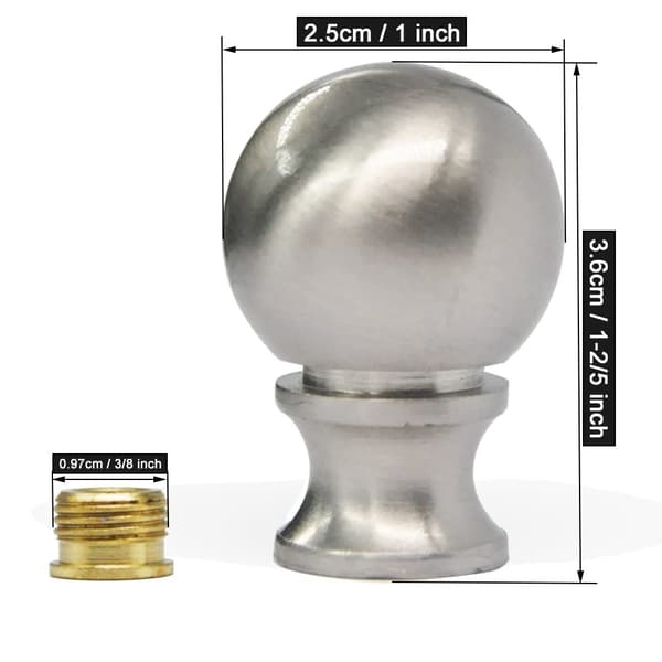 1/4 pakker lampeknop lampehoved SØLV 4 STK Silver 4PCS-4PCS
