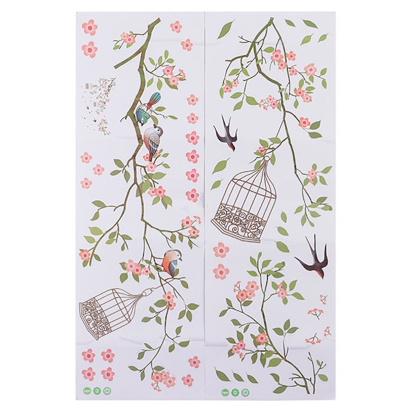 2 stk Blomster Miljø Wall Stickers Home Decoration A  2 PCS