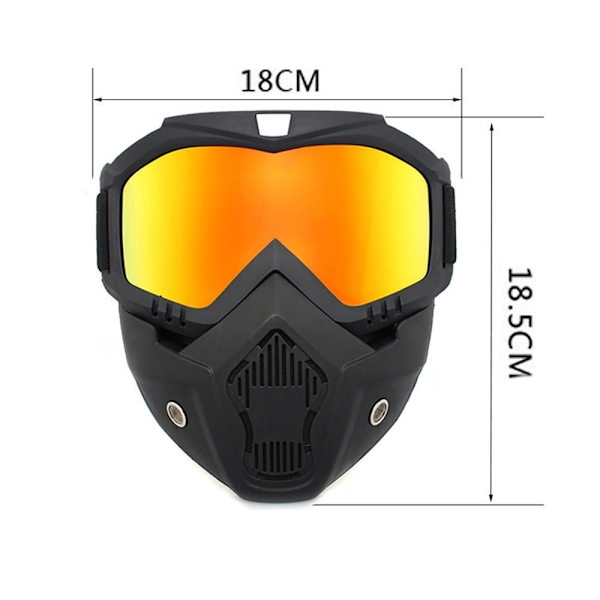 Motorcykelbriller Off-Road hjelmbriller SORT black