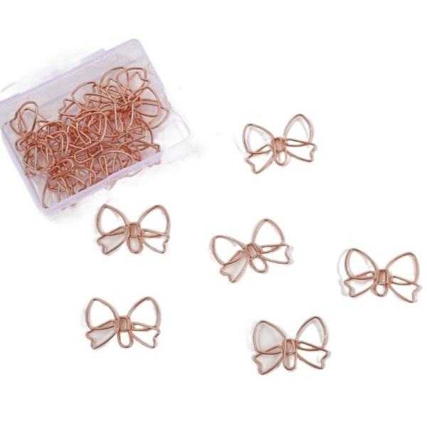 20 st Pappersklämmor Bokmärke Binder Clips