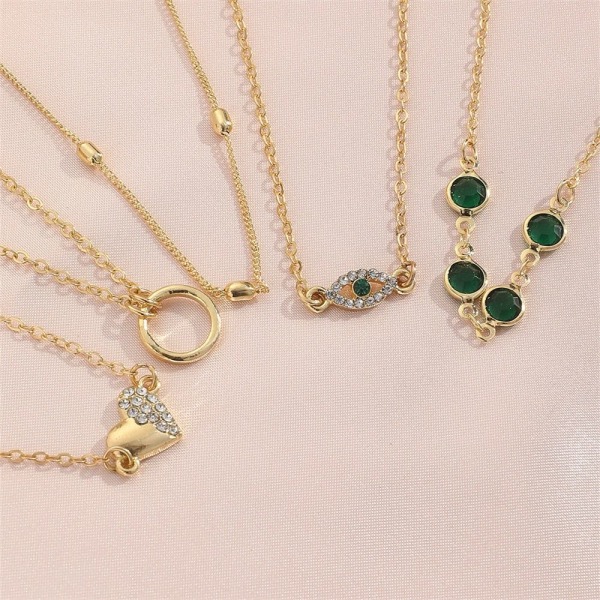 Set i legering Gröna Zircon Eye Style STYLE 04 STYLE 04 Style 04