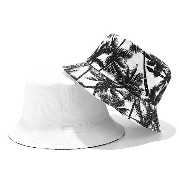 Coconut Tree Bucket Hat Visir Bucket Cap VIT White