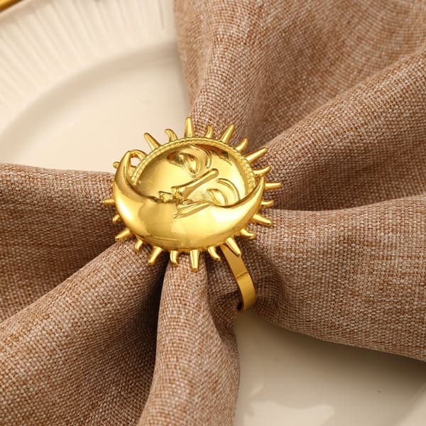 Eid Mubarak Servettringar Måne Servett Spänne STYLE 4 STYLE 4