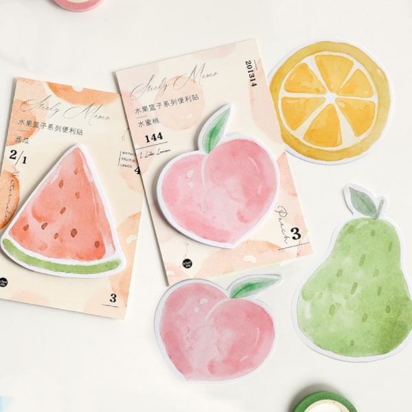 4 Pads Cute Frugt Sticky Notes Kawaii Sticky Notes Funny